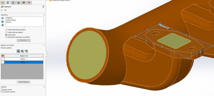 solidworks intersect metsződés