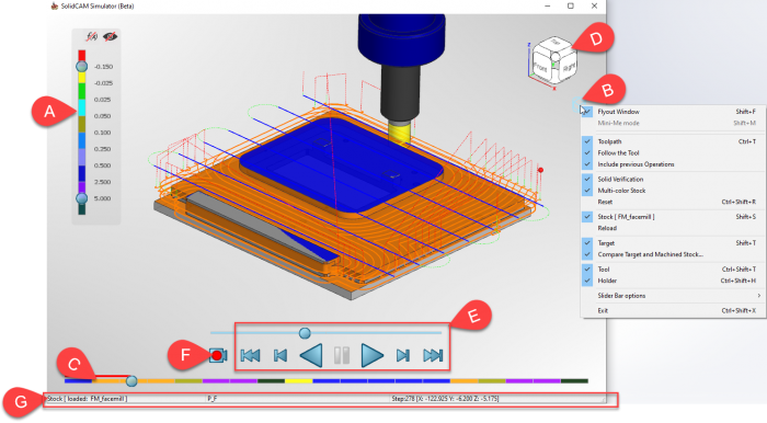 solidcam kezelőfelület